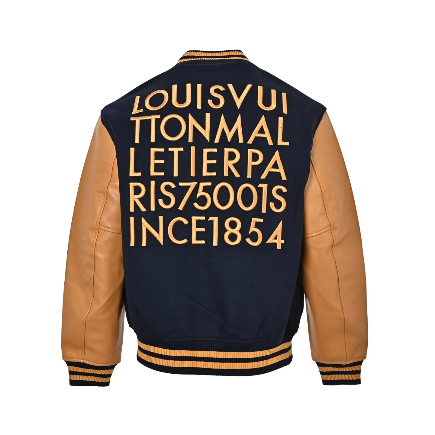 Louis Vuitton/Louis Vuitton colored diamond logo embroidered letters baseball jacket